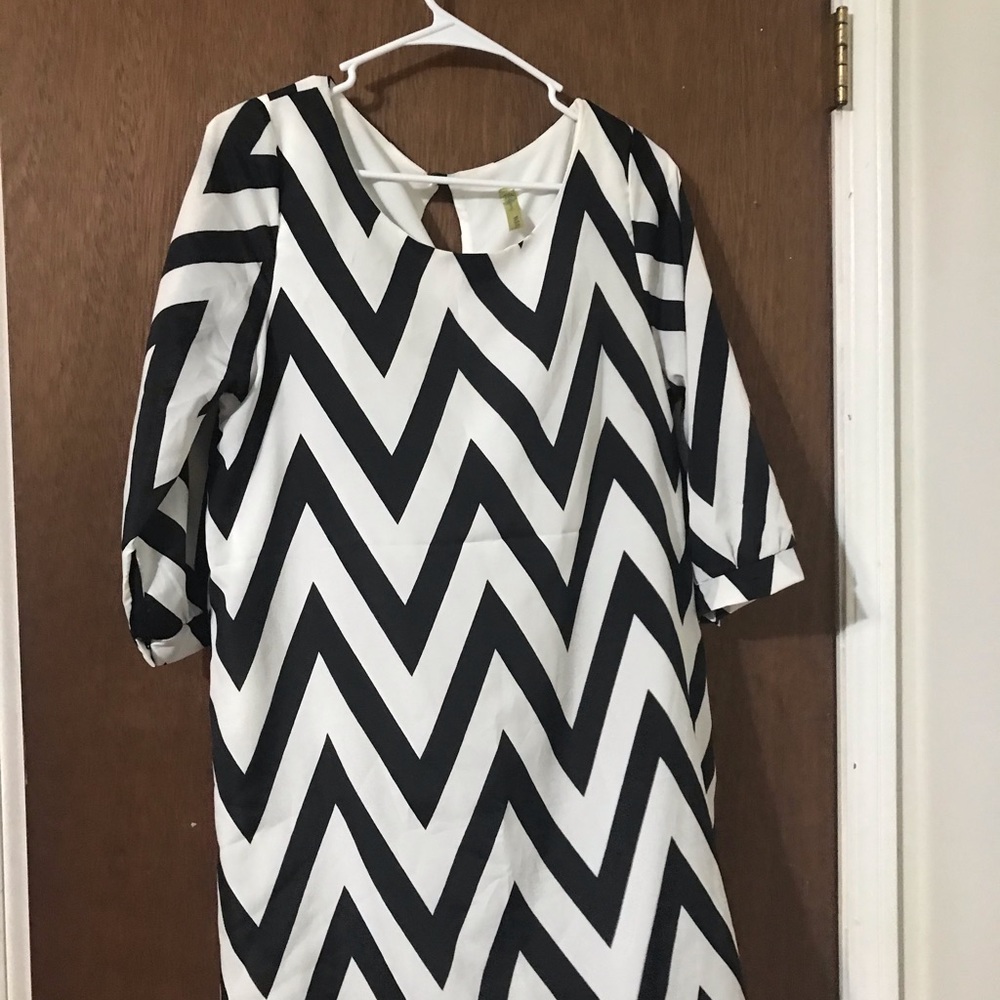 Black and White Chevron dress